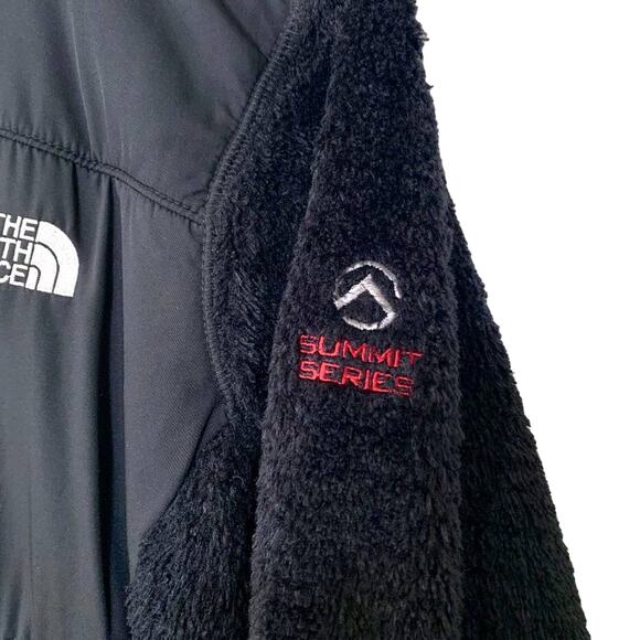 The North Face Summit Series Denali Full Zip Furry Fuzzy Jacket Black Small - Picture 4 of 11